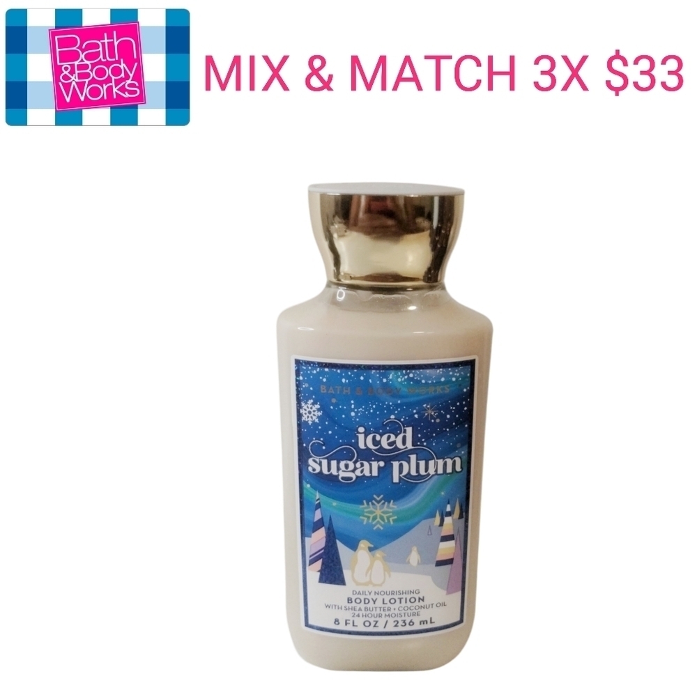Bath and Body Works "Rare" ICED SUGAR PLUM discontinued Body Lotion 3x$33